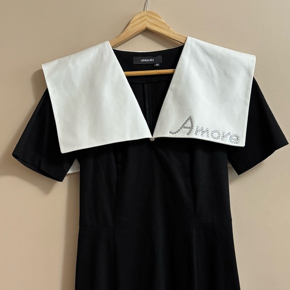 Anouki Designer Sz S Amore Black And White Mermaid Cotton Dress New Wit… - Picture 4 of 15